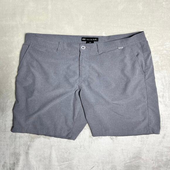 Travis Mathew Performance Golf Shorts Men's 36 Gray Lightweight Wicking Chino - Picture 1 of 8
